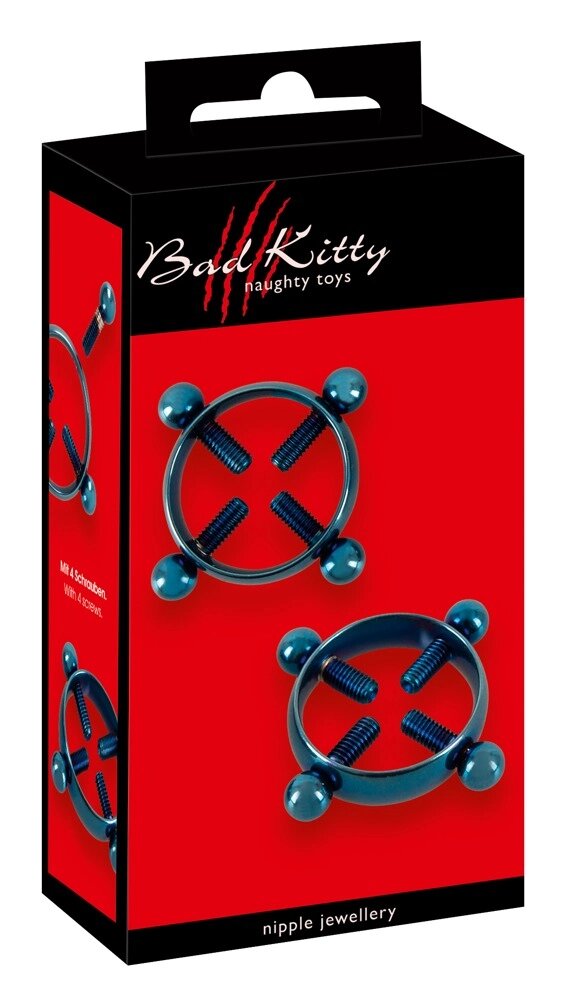 Затискачі на соски Bad Kitty Nipple Jewellery Bl від компанії Інтернет магазин Персик - фото 1