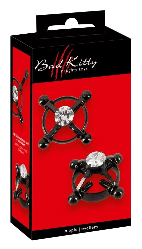 Затискачі на соски Bad Kitty Nipple Jewellery bla від компанії Інтернет магазин Персик - фото 1