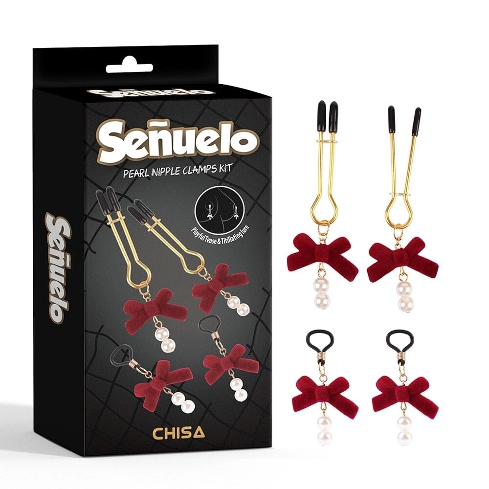 Затискачі на соски CHISA Pearl Nipple Clamps Kit-Senuelo від компанії Інтернет магазин Персик - фото 1