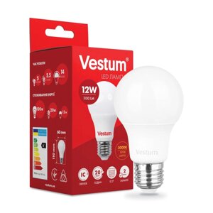 Світлодіодна лампа Vestum LED A60 12W 3000K 220V E27