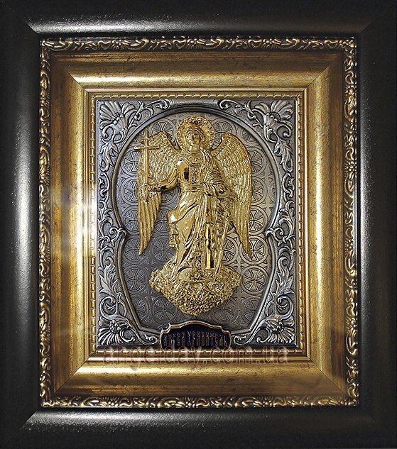 Ікона "Ангел Хранитель" (18х20, позолота, сріблення, фігура №9) від компанії День Ангела - фото 1