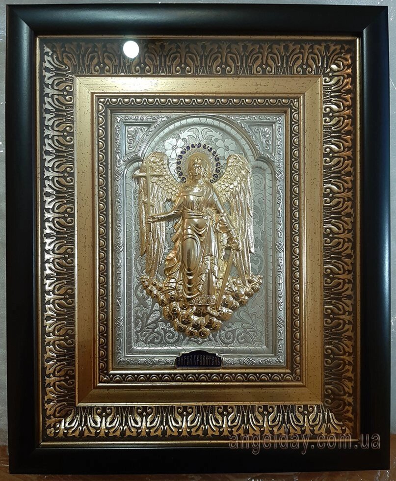 Ікона "Ангел Хранитель" (26х32, фігура в позолоті №1) від компанії День Ангела - фото 1