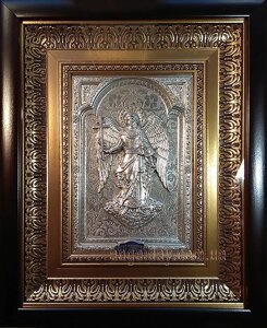 Ікона "Ангел Хранитель"26х32, фігура в сріблі №11)