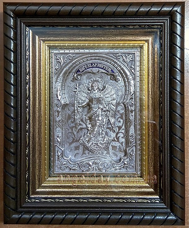 Ікона "Ангел Хранитель" (сріблення, фігура №8) від компанії День Ангела - фото 1
