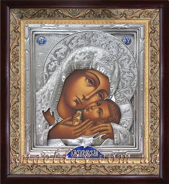 Ікона Богородиці "Касперівська" (25х27, сріблення) від компанії День Ангела - фото 1
