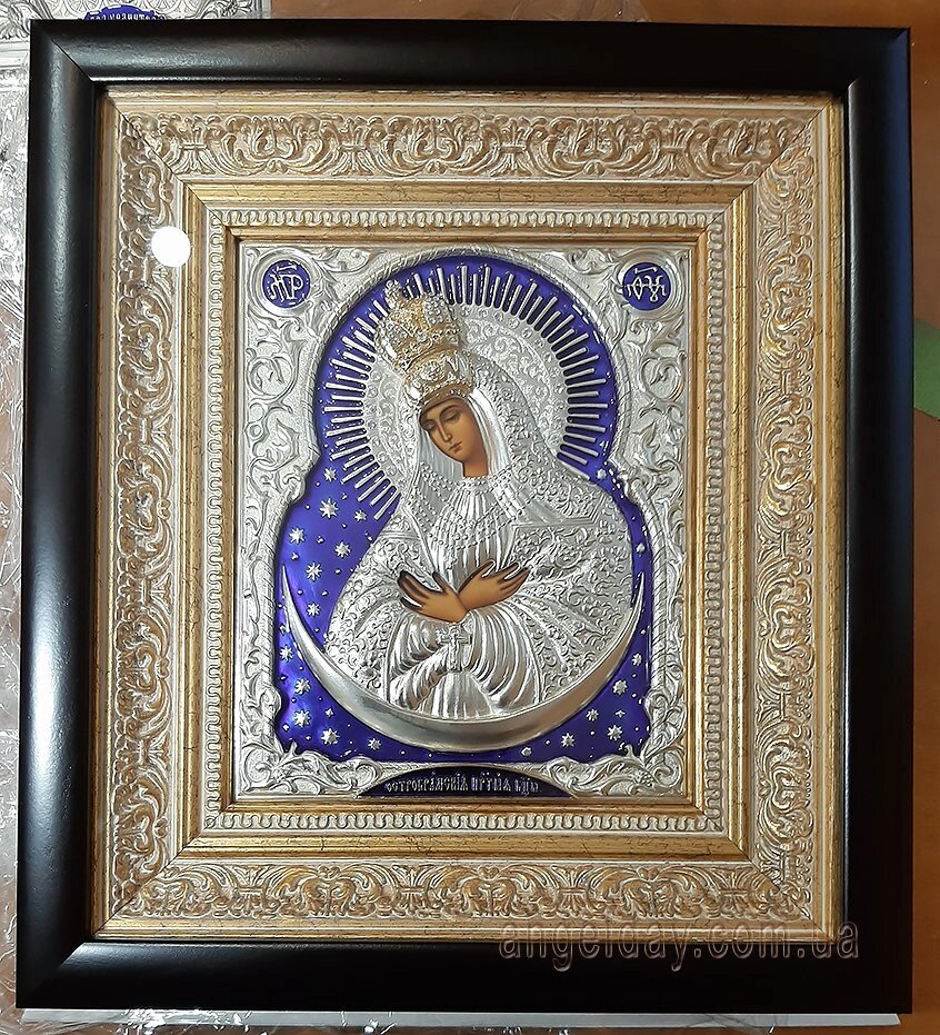 Ікона Богородиці "Остробрамська" (25х27, позолочена корона) від компанії День Ангела - фото 1