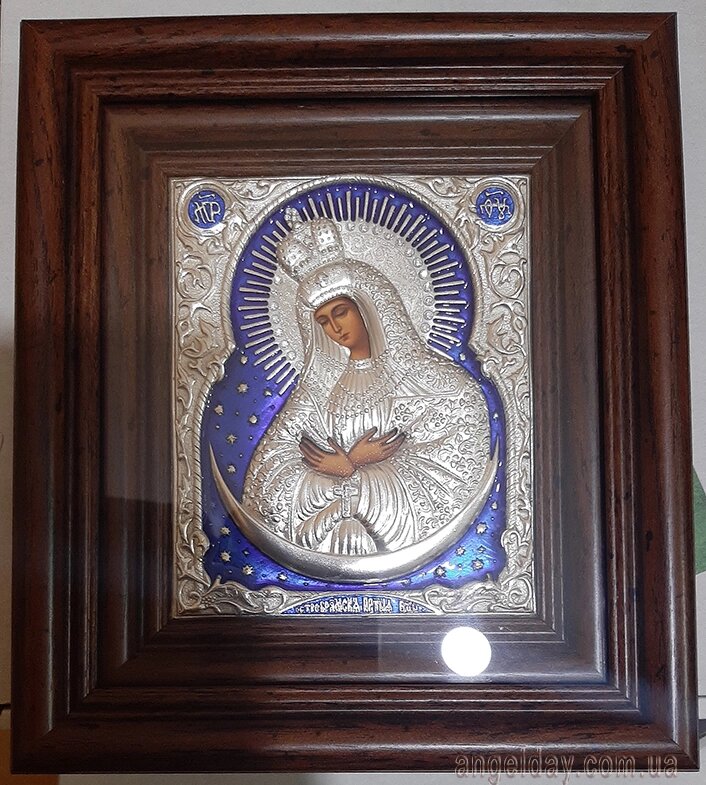 Ікона Богородиці "Остробрамської" (20х22, сріблення) від компанії День Ангела - фото 1