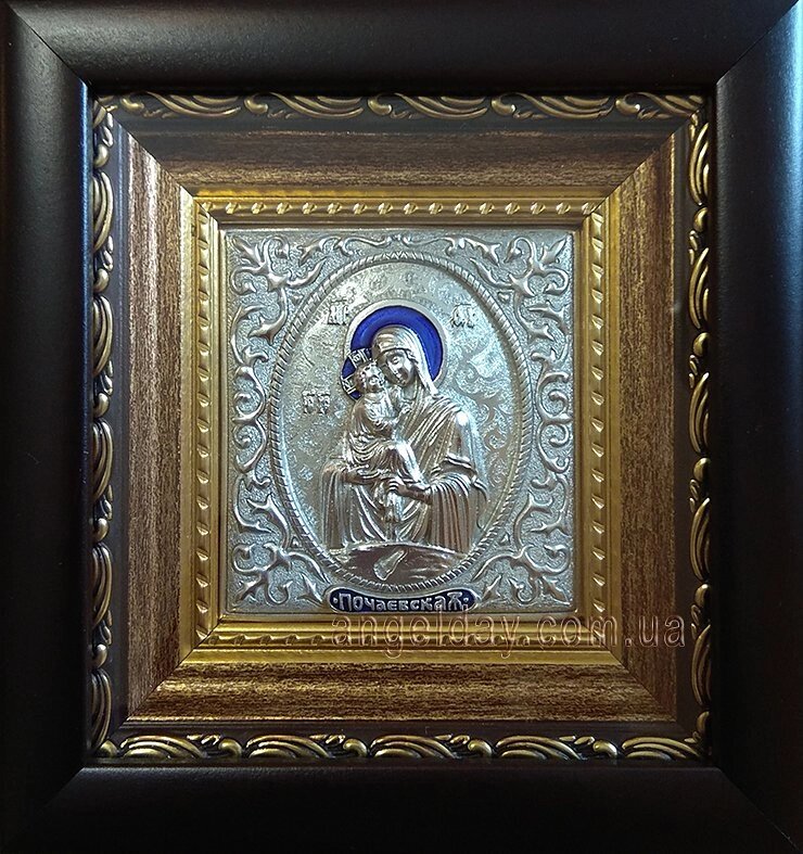 Ікона Богородиці "Почаївська" (14х15, сріблення) від компанії День Ангела - фото 1