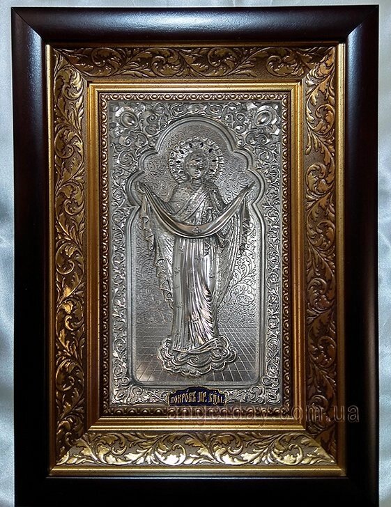 Ікона Богородиці "Покрова" (ростова, 22х30) від компанії День Ангела - фото 1
