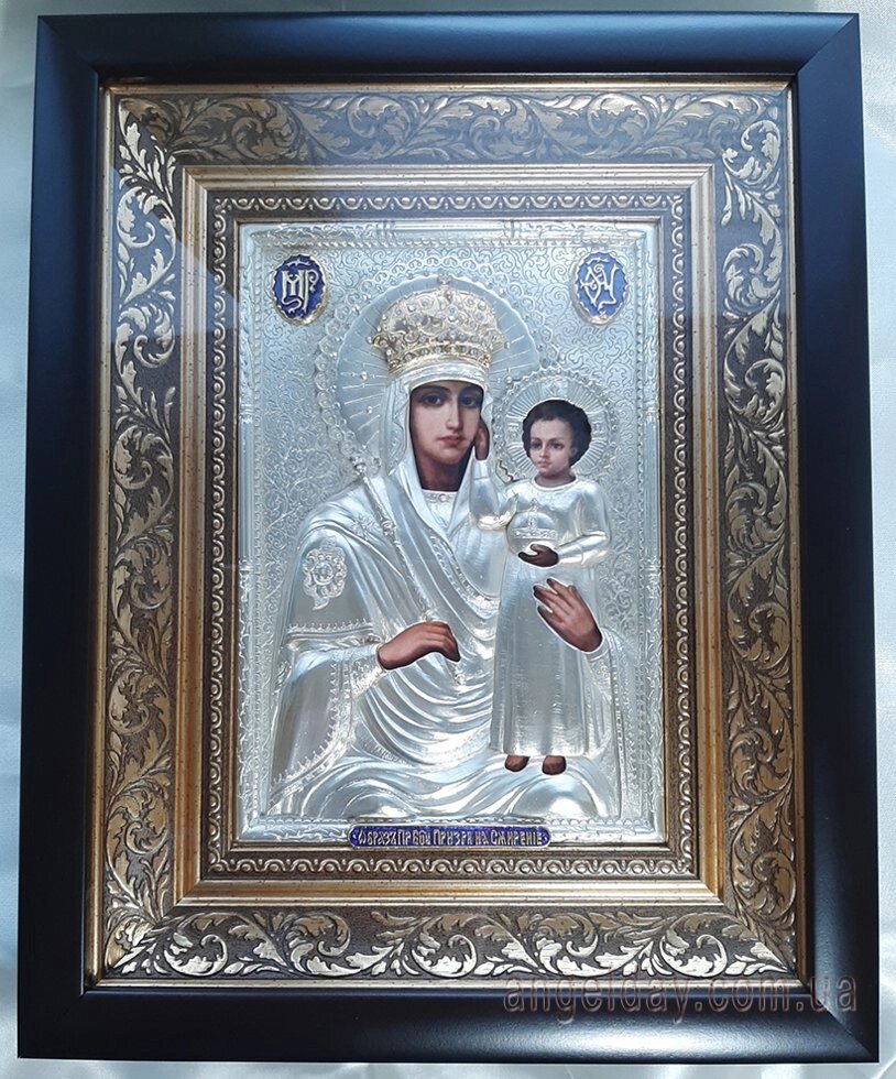 Ікона Богородиці "Призри на смирення" (в позолоченому вінці, 24х30) від компанії День Ангела - фото 1