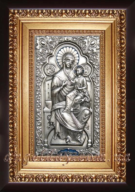 Ікона Богородиці "Всецариця" (Пантанаса) (22х30, сріблення) від компанії День Ангела - фото 1