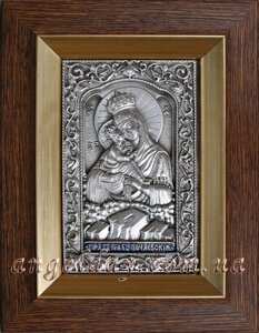 Ікона Богородиці "Почаївська"14х17, сріблення)