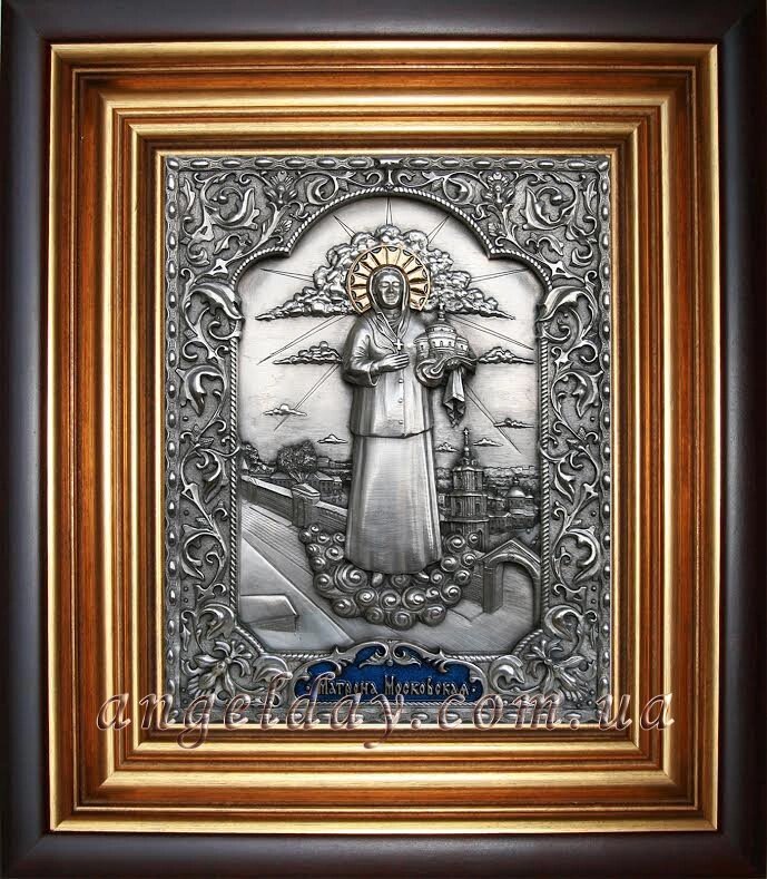 Ікона іменна "Матрона Московська" (у позолоченому вінці) від компанії День Ангела - фото 1