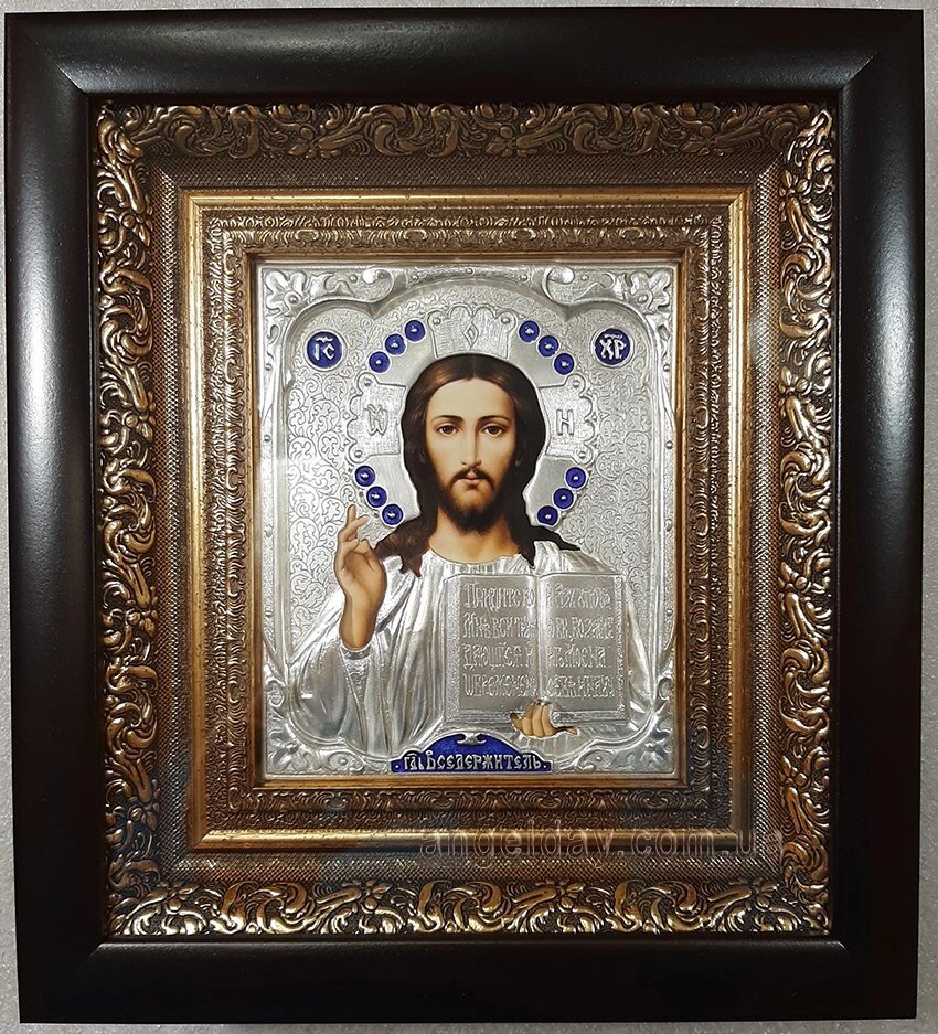 Ікона Ісуса Христа "Господь Вседержитель" (20х22, сріблення) від компанії День Ангела - фото 1
