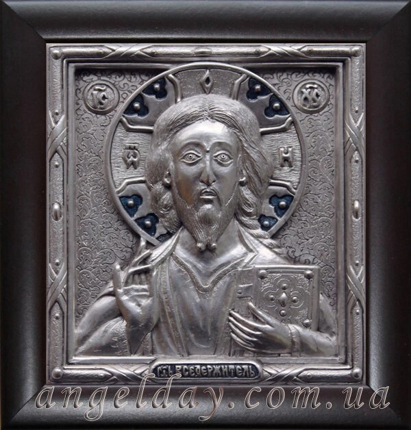 Ікона Ісуса Христа "Спаситель" (13х14, сріблення) від компанії День Ангела - фото 1