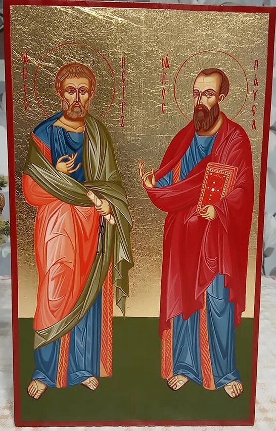 Ікона писана "Апостоли Петро і Павло" від компанії День Ангела - фото 1