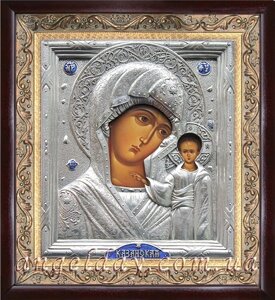 Ікона Богородиці "Казанська" (25х27, сріблення)