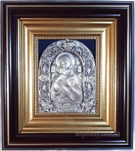 Ікона Богородиці "Володимирська" (сріблення, скань)