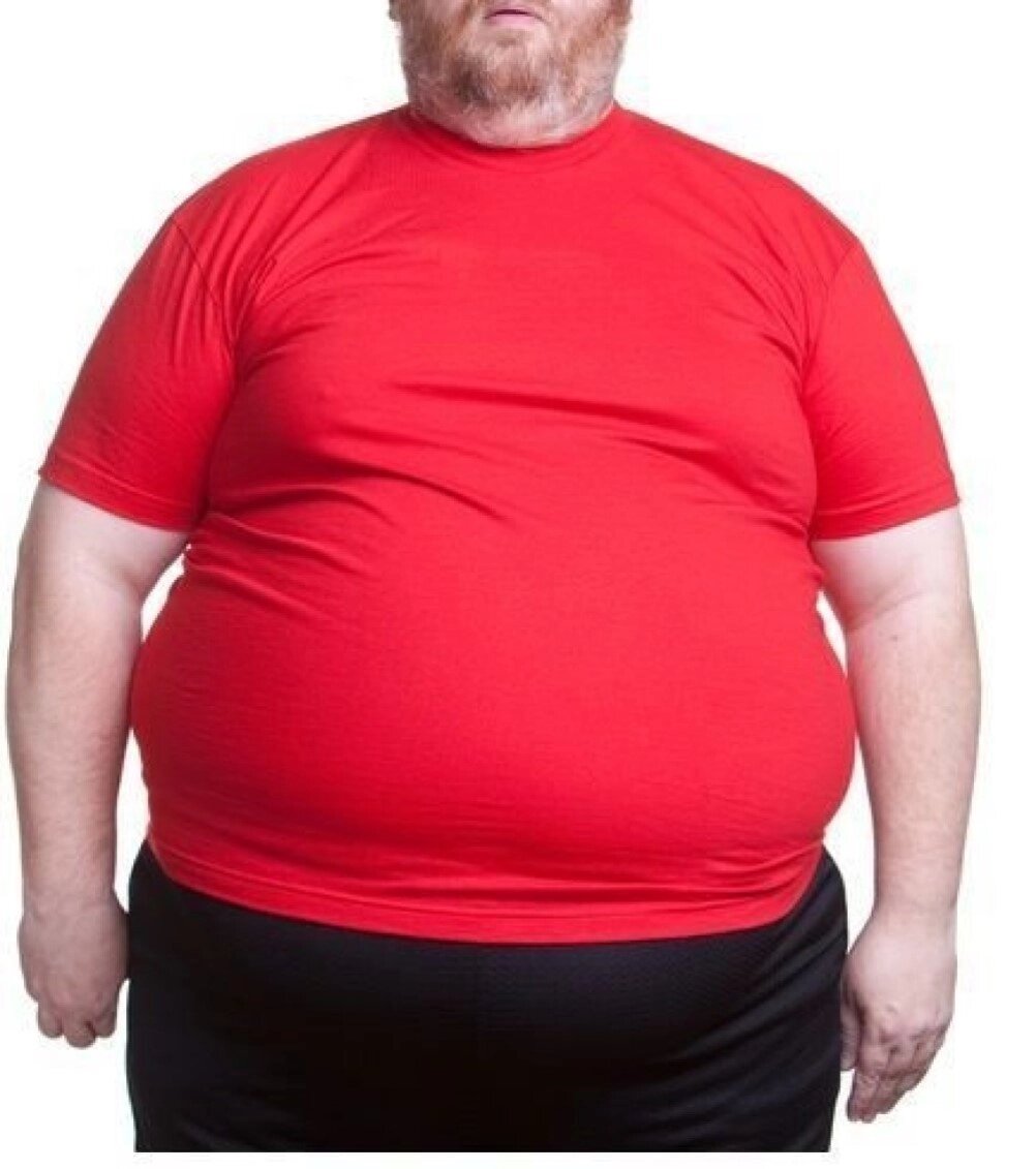 Червона чоловіча футболка з якісного трикотажу від компанії Чоловічий одяг великих розмірів - фото 1