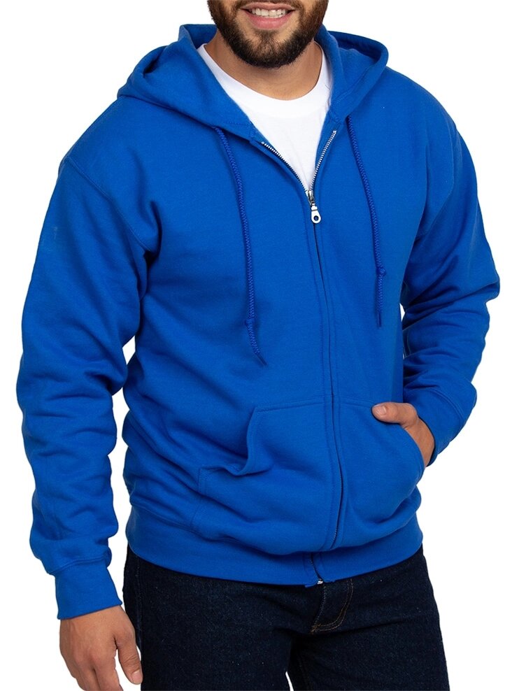 Чоловіча блакитна толстовка великого розміру від компанії Чоловічий одяг великих розмірів - фото 1