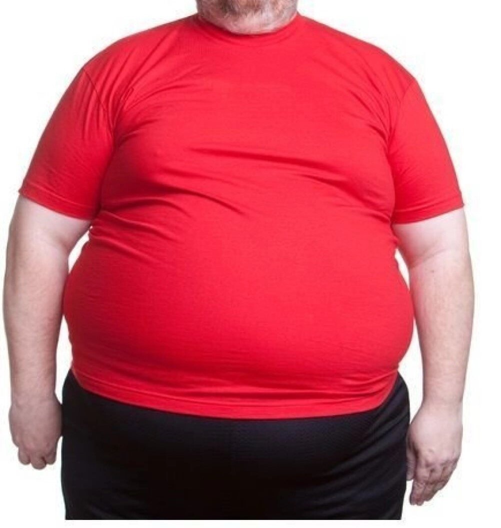 Чоловіча футболка великих розмірів однотонна від компанії Чоловічий одяг великих розмірів - фото 1