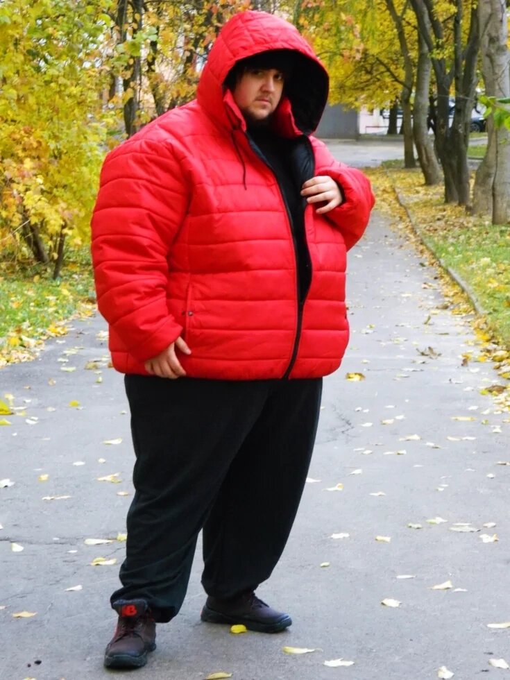 Чоловіча тепла куртка з великим розміром на зиму. З капюшоном. від компанії Чоловічий одяг великих розмірів - фото 1