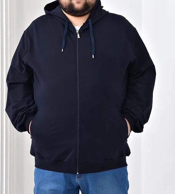 Чоловіча толстовка великого розміру. Чорна від компанії Чоловічий одяг великих розмірів - фото 1