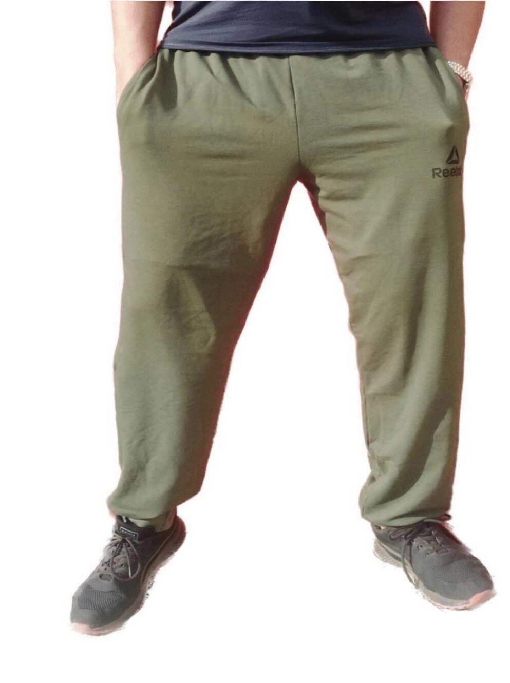 Чоловічі спортивні штани . Хакі. від компанії Чоловічий одяг великих розмірів - фото 1