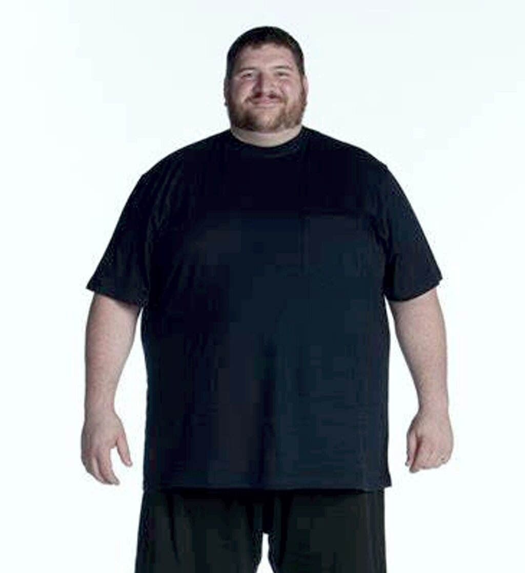 Футболка Батал великого розміру чоловіча 10XL чорна від компанії Чоловічий одяг великих розмірів - фото 1