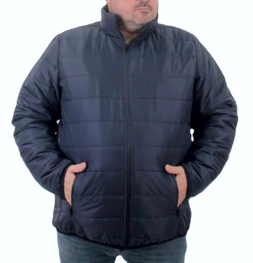 Куртка великого розміру чоловіча, синя від компанії Чоловічий одяг великих розмірів - фото 1