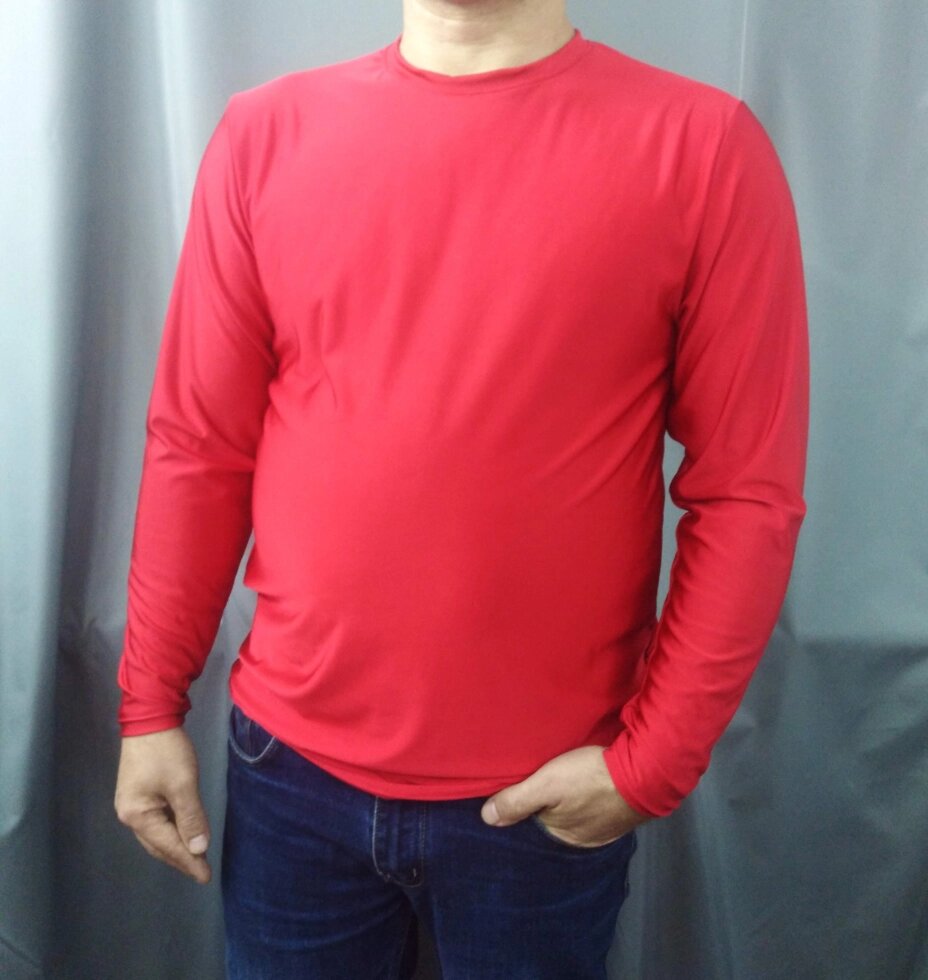 Лонгслив большого размера красный ##от компании## Одежда больших размеров Sweik - ##фото## 1