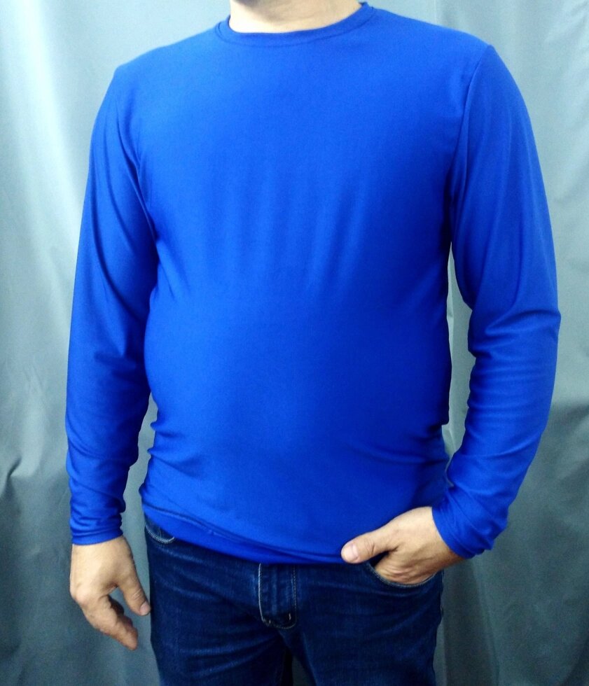 Лонгслів великого розміру. синій від компанії Чоловічий одяг великих розмірів - фото 1