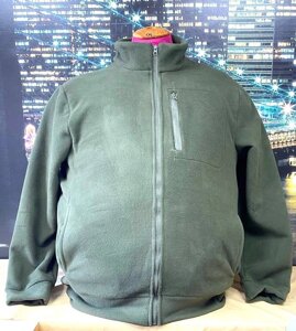 Флісова кофта хакі великого розміру утеплена оптом