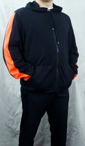 Спортивний костюм великого розміру 5хл. чоловічий чорний в Харківській області от компании Мужская одежда больших размеров