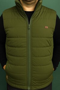 Жилет утеплений чоловічий великого розміру блакитний 5Хл