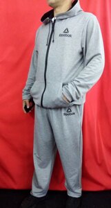 Спортивний костюм з капюшоном 4хл сірий "Galion" в Харківській області от компании Мужская одежда больших размеров