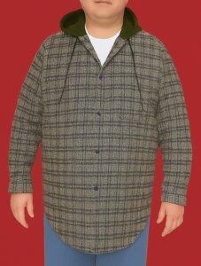 Рубашка в клітину великого розміру 7хл