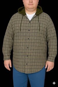 Чоловіча тепла сорочка 5хл великого розміру у клітку. в Харківській області від компанії Sweik