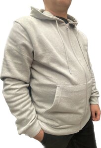 Толстовка сіра з капюшоном великого розміру в Харківській області от компании Мужская одежда больших размеров