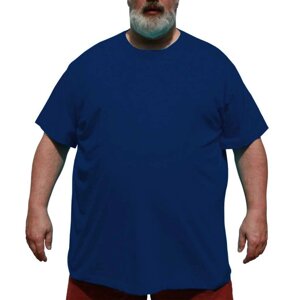 Чоловіча футболка великого розміру. ОГ-150см Синя