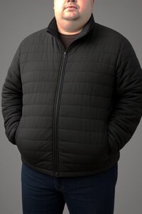 Куртка демісезонна чоловіча без капюшону XXL чорний