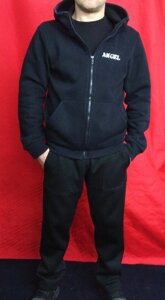 Чорний чоловічий спортивний костюм з капюшоном великого розміру в Харківській області от компании Мужская одежда больших размеров
