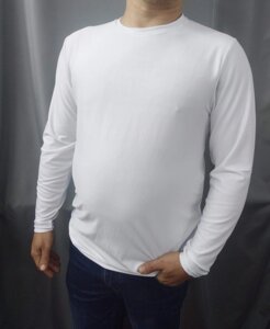 Лонгслів великого розміру, білий в Харківській області от компании Мужская одежда больших размеров
