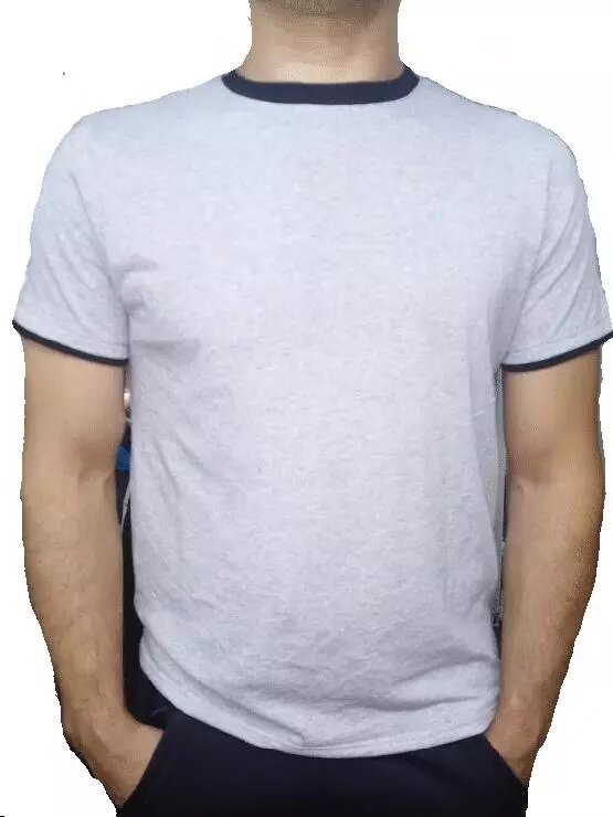 Серая мужская футболка 6хл  большой размер ##от компании## Одежда больших размеров Sweik - ##фото## 1