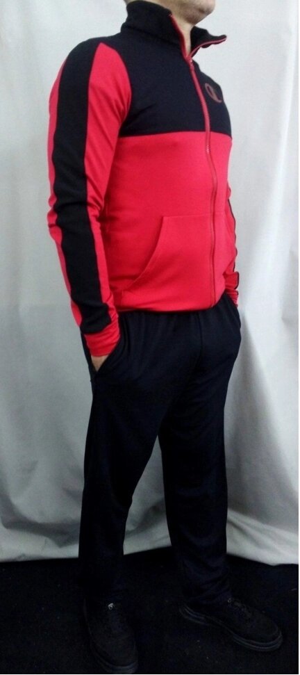 Спортивний чоловічий костюм 4хл великого розміру "RED" від компанії Чоловічий одяг великих розмірів - фото 1