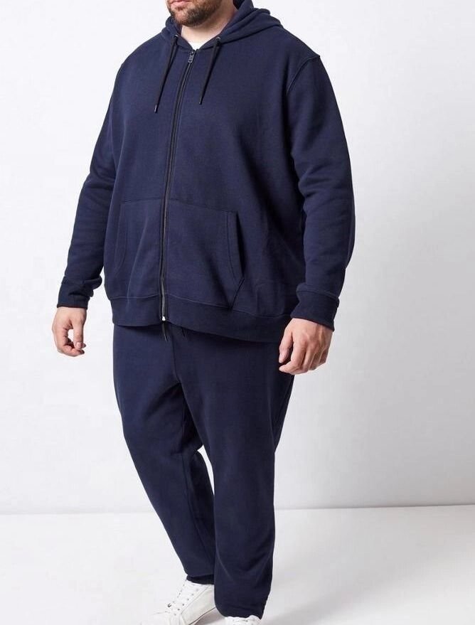 Спортивний костюм 3хл великого розміру з капюшоном на зима від компанії Sweik - фото 1