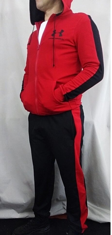 Спортивный мужской костюм  с капюшоном  на осень 6хл" Matador" ##от компании## Одежда больших размеров Sweik - ##фото## 1