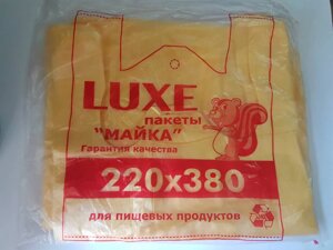 Пакет поліетиленовий майка LUXЕ 220*380 мм