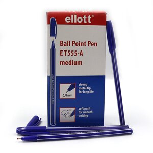 Ручка кулькова синя ET555-A, 50 шт