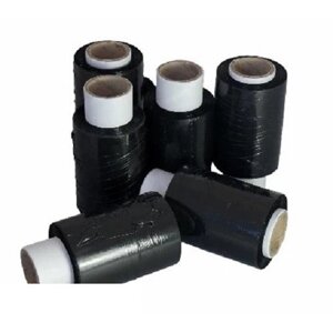 Стрейч-плівка чорна 200 грам (вага з втулкою) 10см 140м*100мм*19мкм